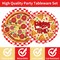 EngoEagle Pizza Plates and Napkins Party Supplies - 96PCS Pizza Birthday Party Decorations Pizza Time Pizza Themed Disposable Tableware Set Serves 24 Guests